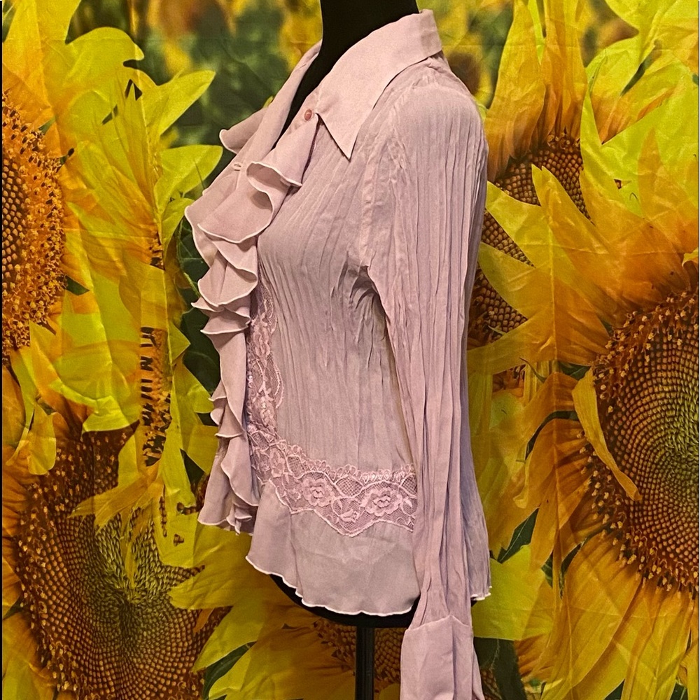 Gorgeous Large 12-14 Purple Blouse!(#228) - Picture 3 of 4